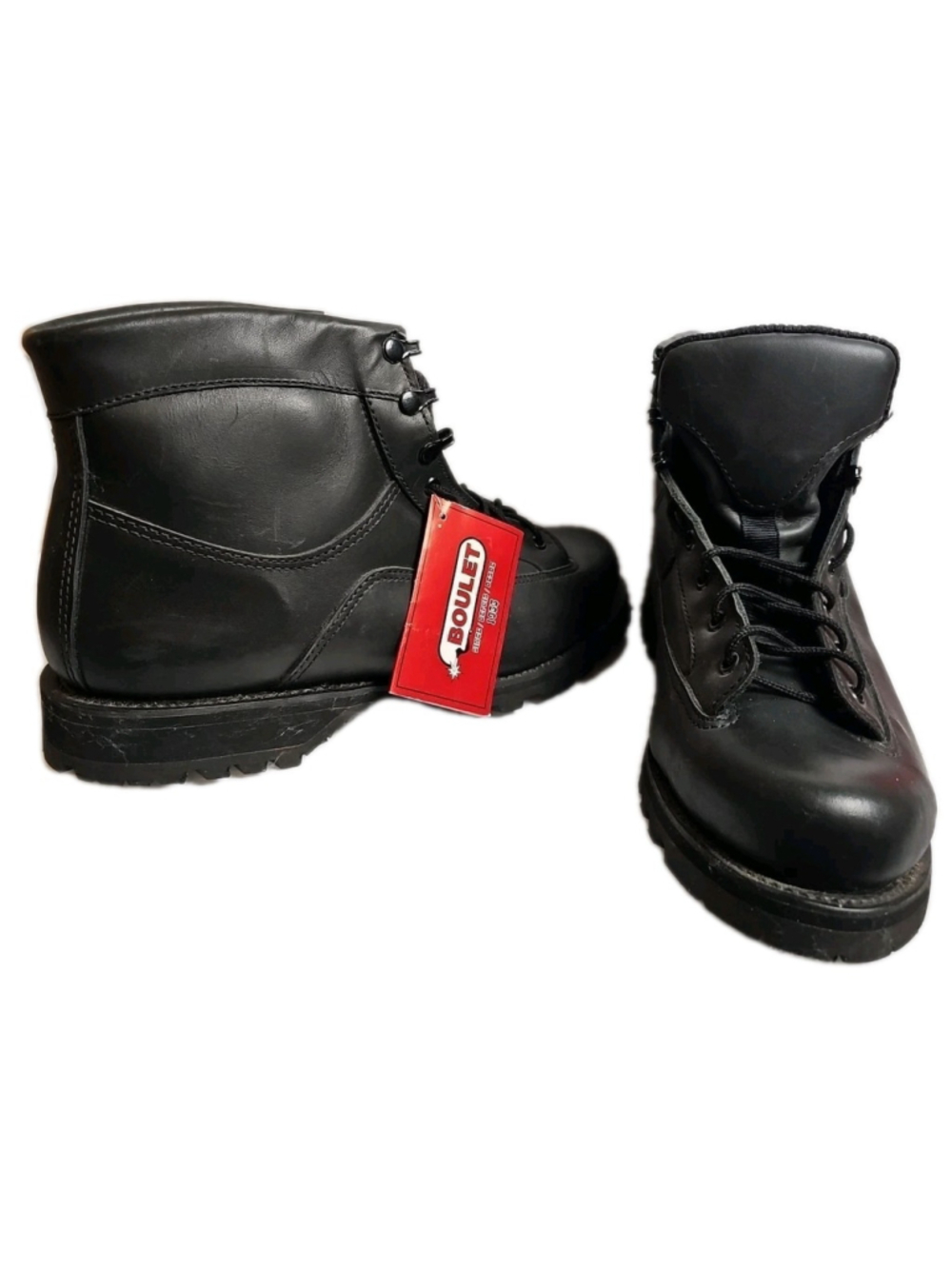 Boulet Police Patrol Drill Parade Boots Size 13 D Made in Canada Vibram Soles